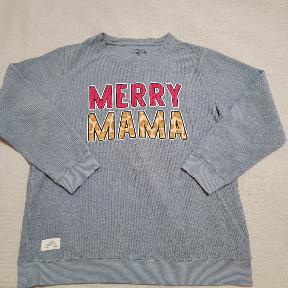 Simply Southern 'Merry Mama' Long Sleeve Crewneck, Holiday Pullover
